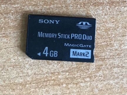 Карта памяти Sony. MS PRO Duo 4 Гб