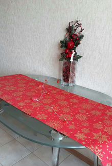 Скатерть новогодняя/дорожка для стола новогодняя