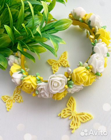Цветочные ободки для волос ручной работы