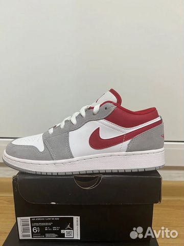 Nike Air Jordan 1 low Light smoke grey gym red