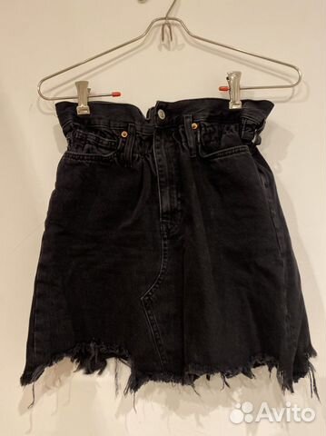 Черная джинсовая юбка