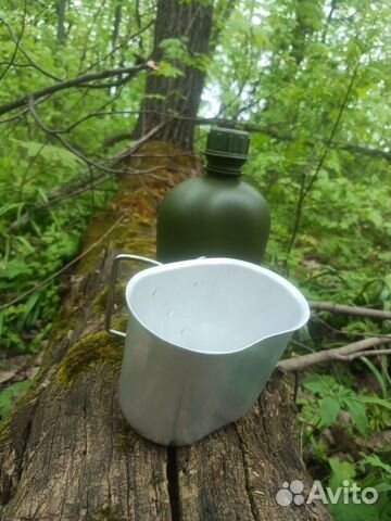 Фляжка с котелком (Олива)