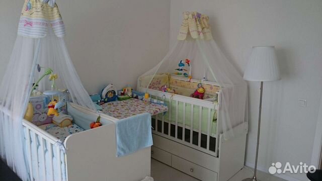 Детская кровать трансформер с матрасом