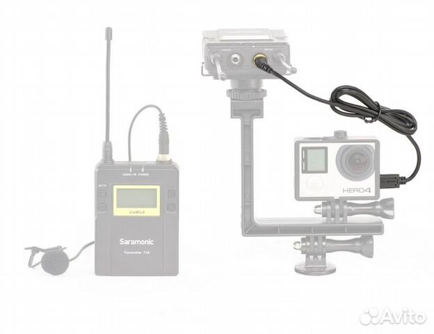 Кабель коннектор гоупро 3/4 miniUSB s-jack 3.5 Sar