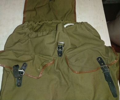 Рюкзак СССР брезент и кожа. Как новый