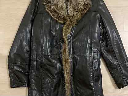 Кожаная куртка мужская зимняя