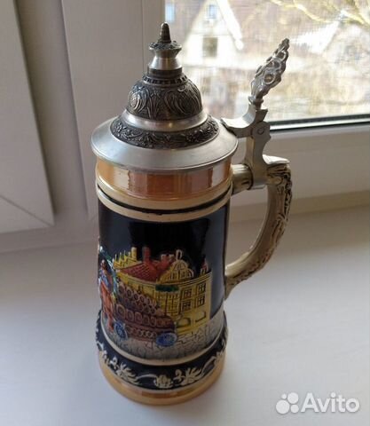 Кружка пивная керамическая Corzelius, ручная работ