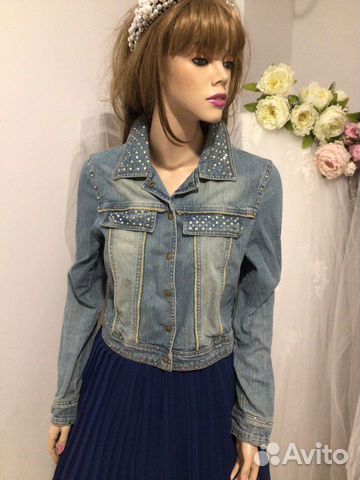 Куртка джинсовая Balizza 44-46 р со стразами