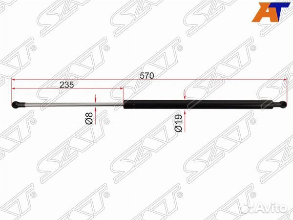 Амортизатор крышки багажника toyota probox