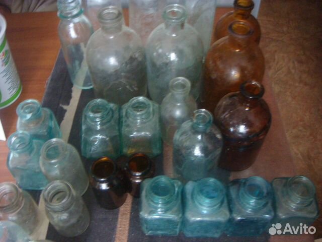 Баночки и бутылочки, пузырьки (стекло, вр.ссср)