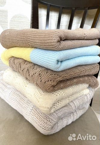 Плед детский вязаный