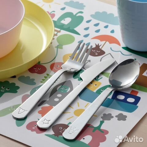 Детский столовый набор IKEA Fabler Новый