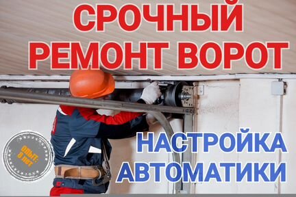 Срочный ремонт ворот, рольставней, автоматики.24/7