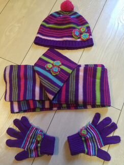 Шапки и перчатки для девочки на весну