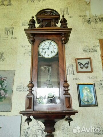 Старинные Антикварные Настенные Часы Павелъ Буре