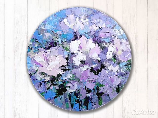 Цветочная сиреневая композиция Абстракция