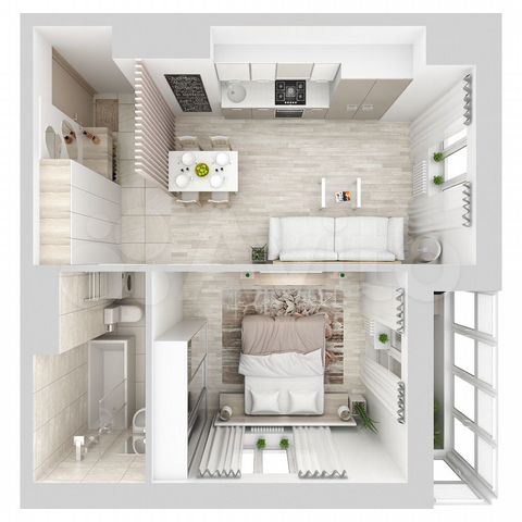 1-к. квартира, 43 м², 4/15 эт.