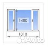 Пластиковое окно 1488х1811 под заказ