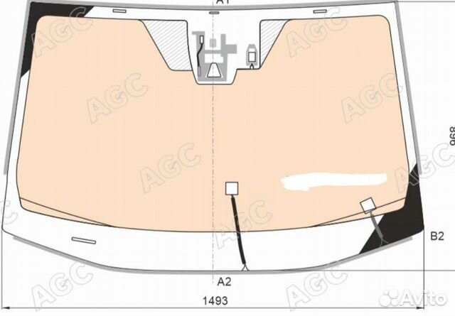 Стекло лобовое (Япония) AGC Toyota rav4 XA50