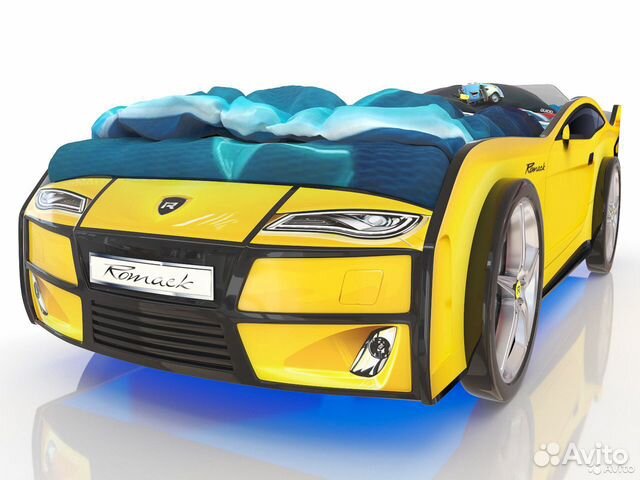 Купить кровать-машина ferrari yellow (желтый)