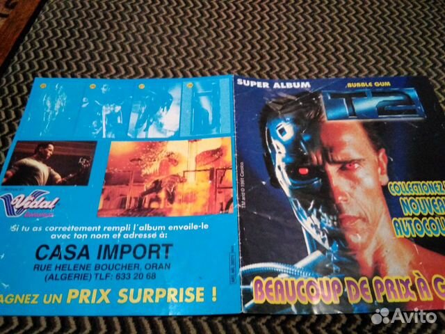 Альбом наклеек из жвачек T2 (Терминатор 2) редкий