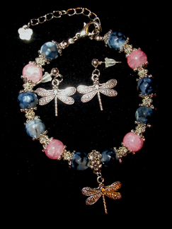 Набор украшений из агата Вены дракона, 10 мм