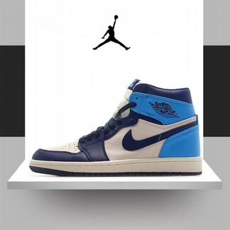 Кроссовки nike air jordan 1 obsidian (36-45)