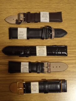 Ремешок для наручных часов, черный, кожанный, нов