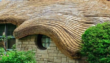 Колотая дранка, шиндель из лиственницы