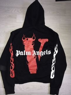 Vlone palm angels staple flame hoodie
