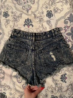Короткие джинсовые шорты женские с высокой талией