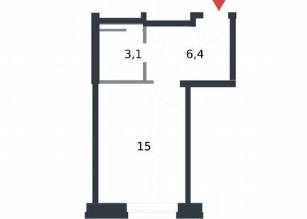 Апартаменты-студия, 24.5 м², 21/21 эт.