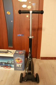 Детский самокат y-scoo maxi city rt black