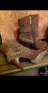 Полусапожки кожаные фирменные элегантные