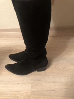 Сапоги замшевые