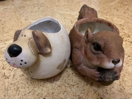 Горшок- кашпо для цветов собака