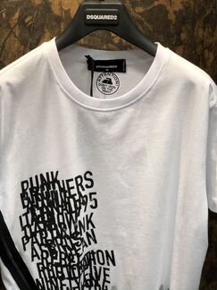 Dsquared2 футболка с диагональной молнией белый
