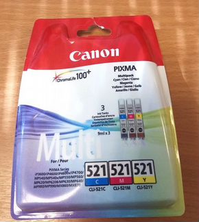 Картриджи для струйных принтеров Canon 521 новые