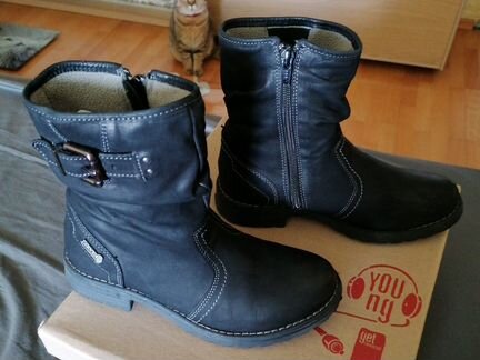 Сапоги осенние, чёрные, 34 размер