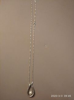 Серебряная подвеска с цепочкой