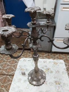 Продам старинный подсвечник, посеребренная