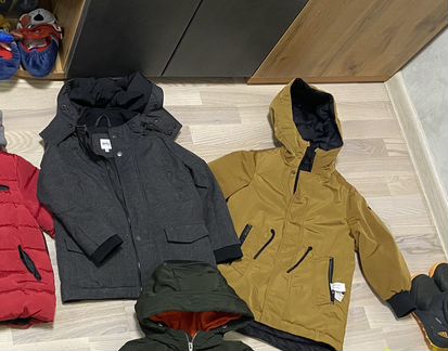 Парка и куртка zara и boss на 4-5л