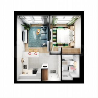 1-к квартира, 35.6 м², 3/32 эт.