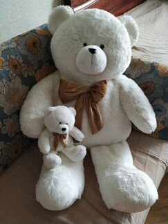 Плюшевый медведь белый большой