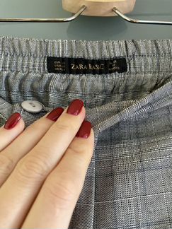 Брюки костюм в клетку zara