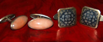 Серебряные (875 проба) позолоченные запонки из 60х
