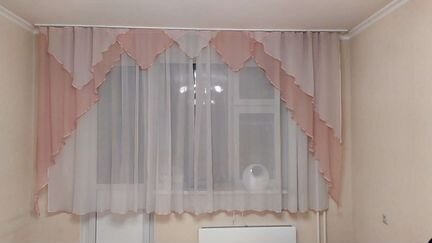 Тюль с ламбрекеном (короткая)