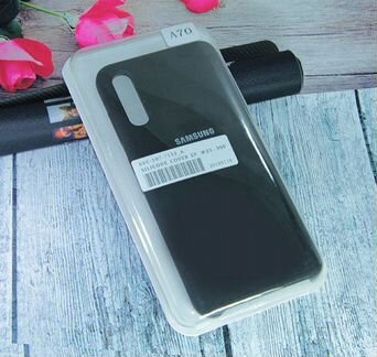 Чехол-накладка для Samsung A705 A70 silicone case черный