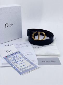 Ремень Christian Dior с пряжкой CD
