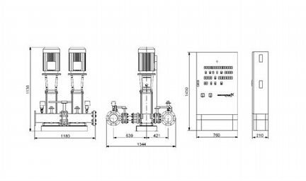 Установка пожаротушения. Насосы Grundfos CR 45-2-2